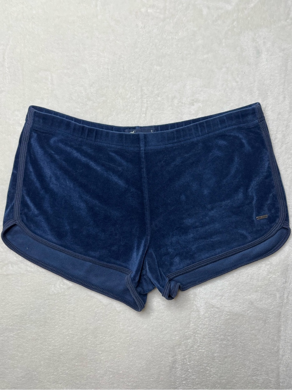 Hollister Navy Velvet Athletic Lounge Mini Shorts Small